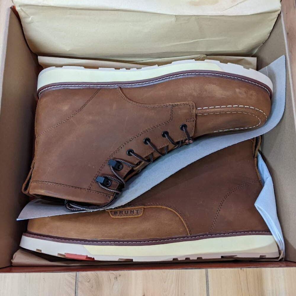 Brunt The Marin Boots Unlined Soft Toe 6" Mens Size 16 Brown Leather - Picture 2 of 13
